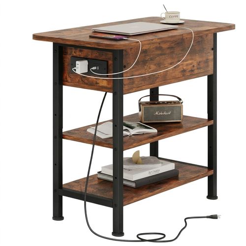 GRUSIGN End Table with Charging Station