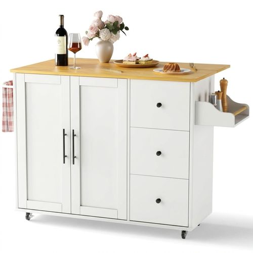 GRUSIGN Kitchen Island on Wheels