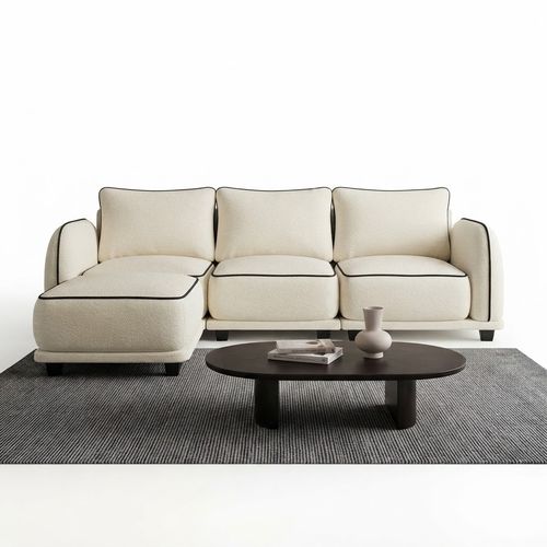 104-Inch L-Shaped Chenille Sectional
