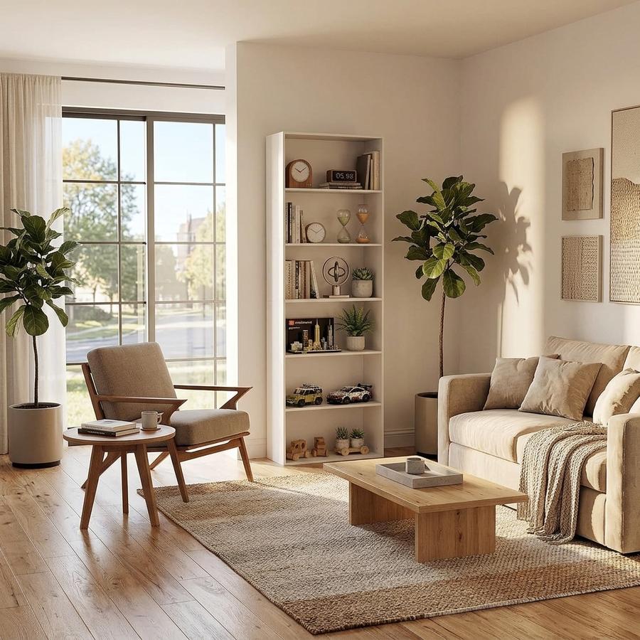 GRUSIGN 6-Tier Bookshelf